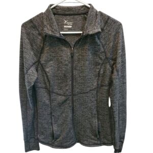 Old Navy Active Go Dry Athletic Full Zip Jacket Size MEDIUM Black Gray